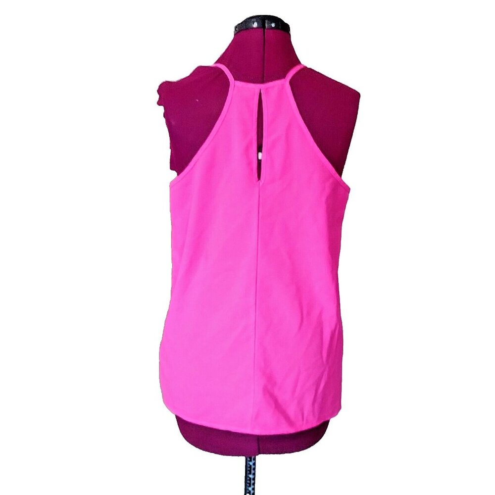Paper Crane Women’s Cami Tank Top Medium Pink Racerback Keyhole Back - Picture 3 of 7